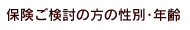 保険ご検討の方の性別・年齢