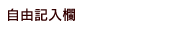 自由記入欄
